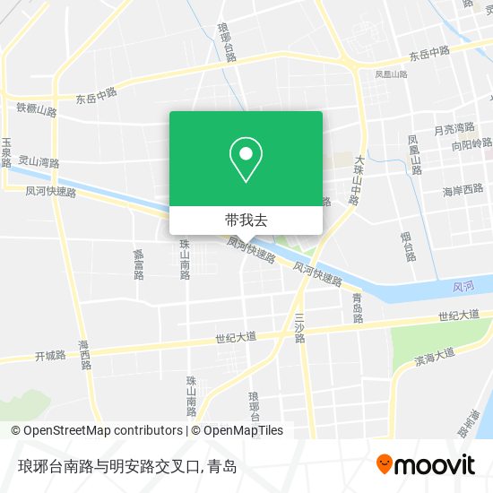 琅琊台南路与明安路交叉口地图