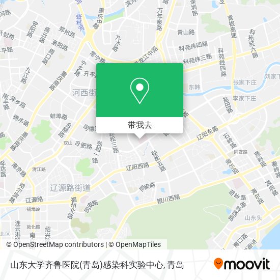 山东大学齐鲁医院(青岛)感染科实验中心地图