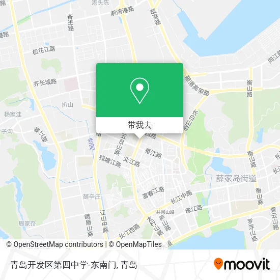 青岛开发区第四中学-东南门地图