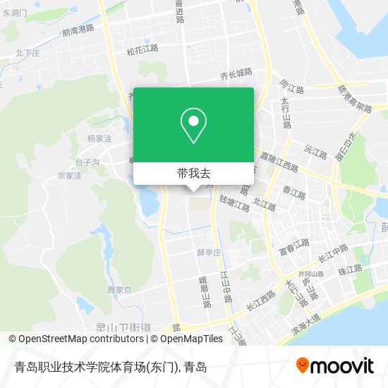 青岛职业技术学院体育场(东门)地图