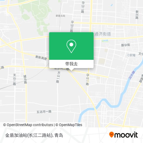 金盾加油站(长江二路站)地图