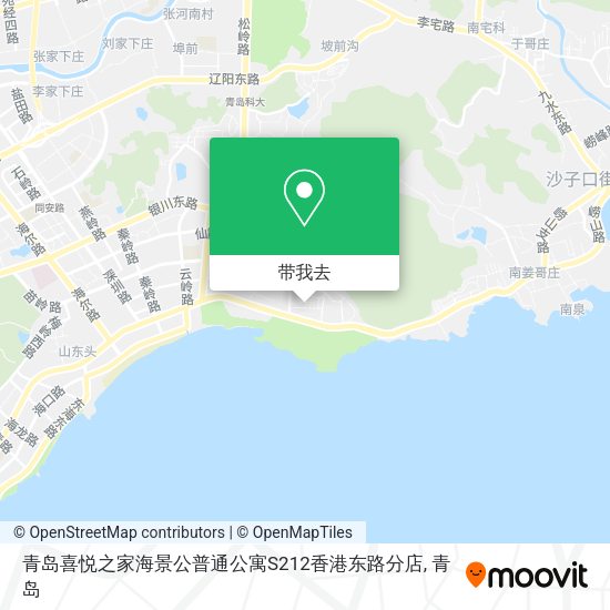 青岛喜悦之家海景公普通公寓S212香港东路分店地图