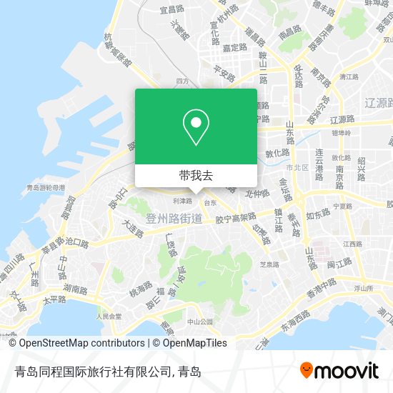 青岛同程国际旅行社有限公司地图