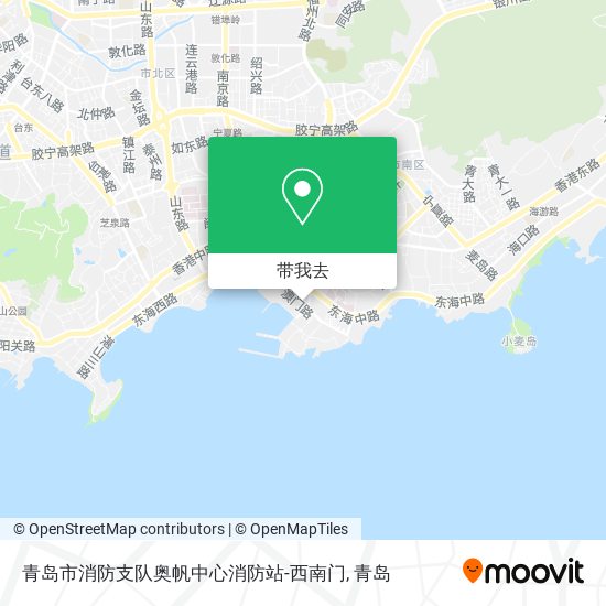 青岛市消防支队奥帆中心消防站-西南门地图