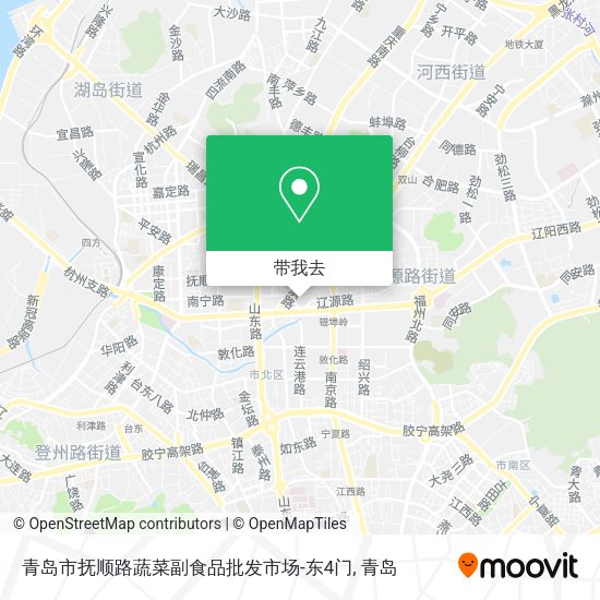 青岛市抚顺路蔬菜副食品批发市场-东4门地图