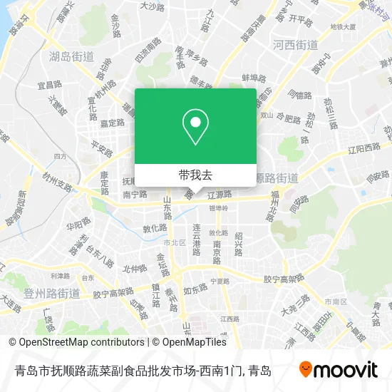 青岛市抚顺路蔬菜副食品批发市场-西南1门地图