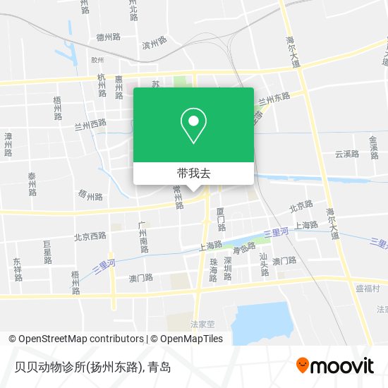 贝贝动物诊所(扬州东路)地图