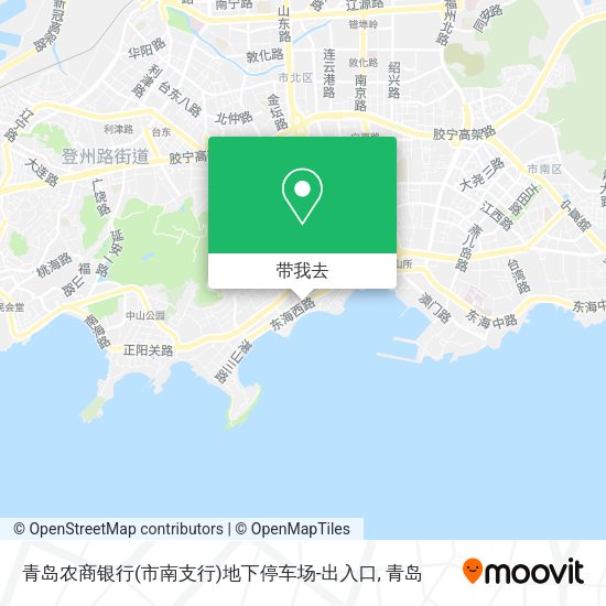 青岛农商银行(市南支行)地下停车场-出入口地图