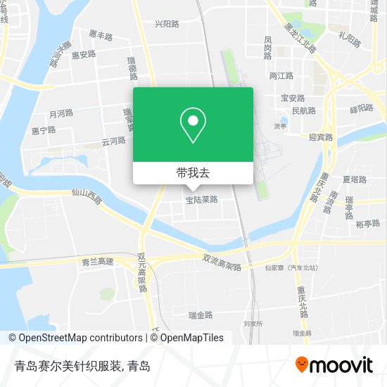 青岛赛尔美针织服装地图