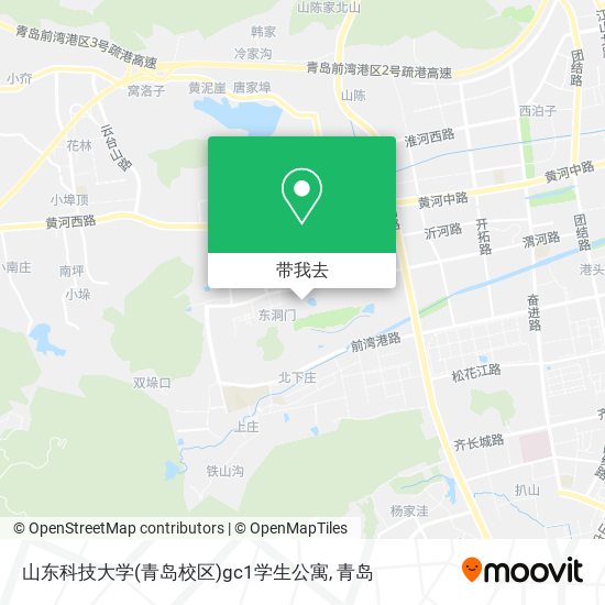 山东科技大学(青岛校区)gc1学生公寓地图
