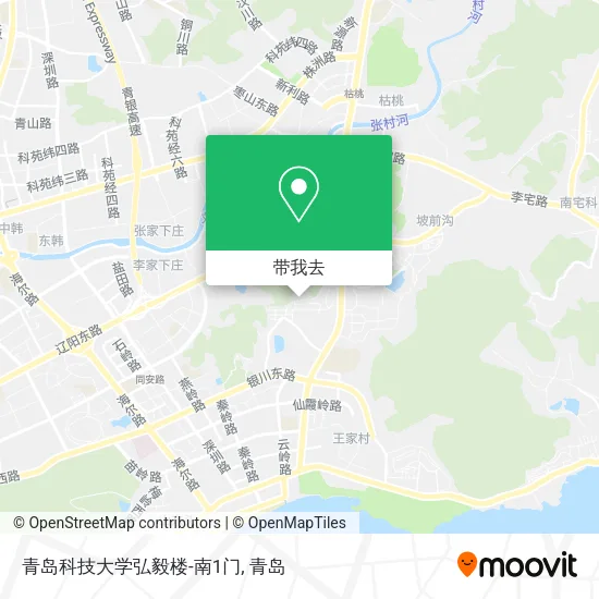 青岛科技大学弘毅楼-南1门地图