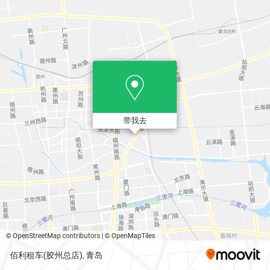 佰利租车(胶州总店)地图
