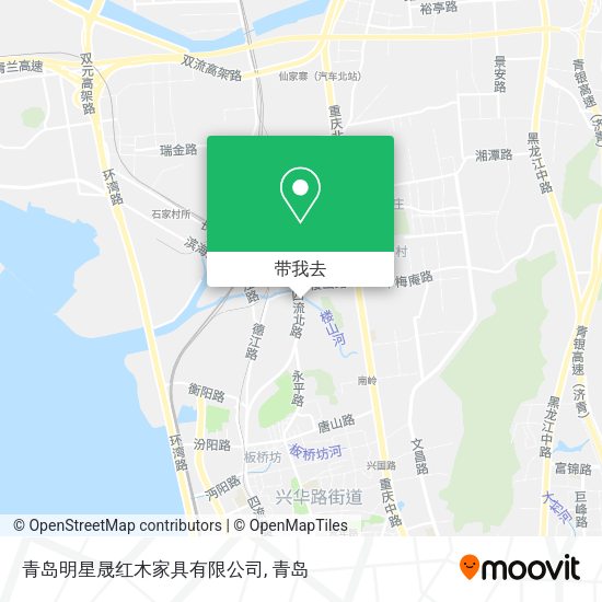 青岛明星晟红木家具有限公司地图