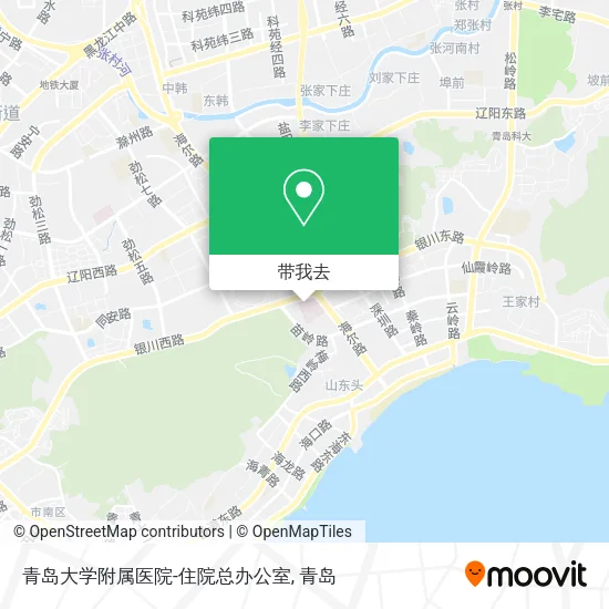 青岛大学附属医院-住院总办公室地图