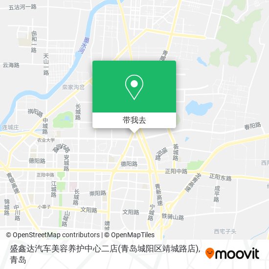 盛鑫达汽车美容养护中心二店(青岛城阳区靖城路店)地图