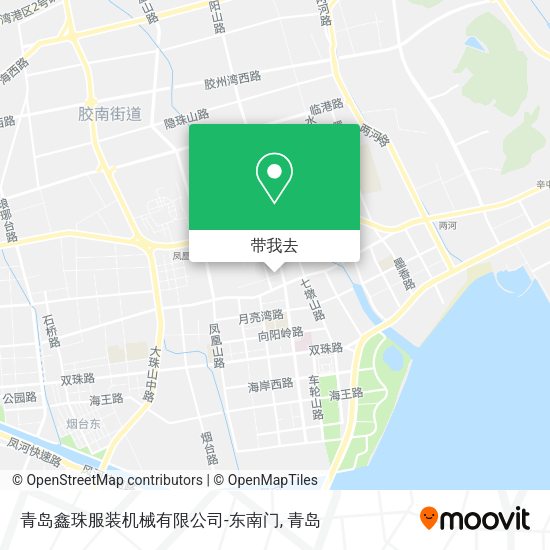 青岛鑫珠服装机械有限公司-东南门地图