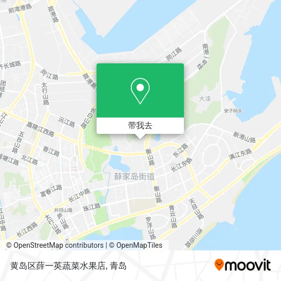 黄岛区薛一英蔬菜水果店地图