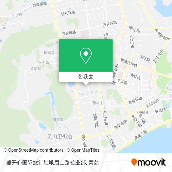 猴开心国际旅行社峨眉山路营业部地图