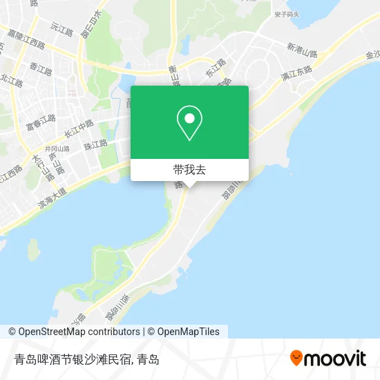 青岛啤酒节银沙滩民宿地图