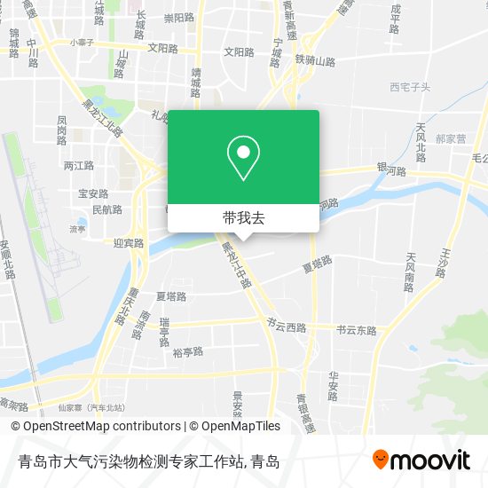 青岛市大气污染物检测专家工作站地图
