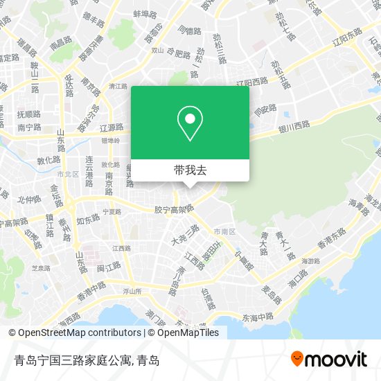 青岛宁国三路家庭公寓地图