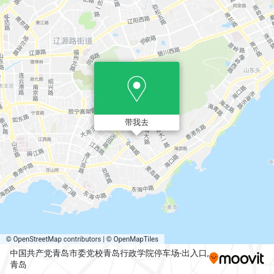 中国共产党青岛市委党校青岛行政学院停车场-出入口地图
