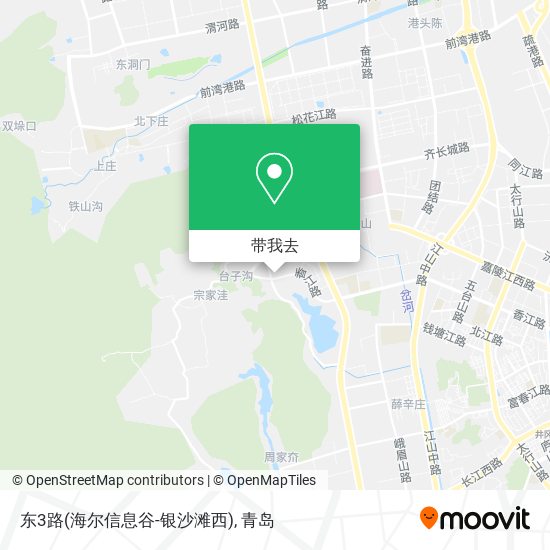 东3路(海尔信息谷-银沙滩西)地图