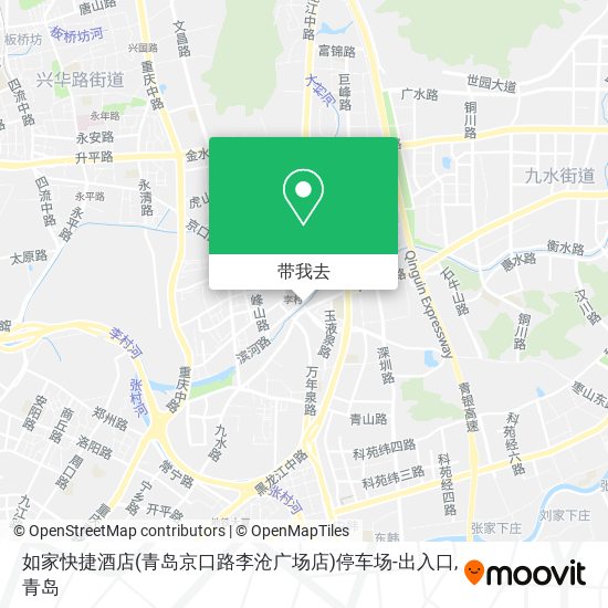 如家快捷酒店(青岛京口路李沧广场店)停车场-出入口地图