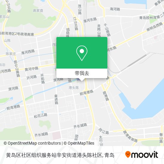 黄岛区社区组织服务站辛安街道港头陈社区地图