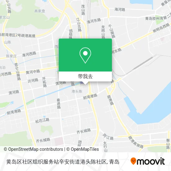 黄岛区社区组织服务站辛安街道港头陈社区地图