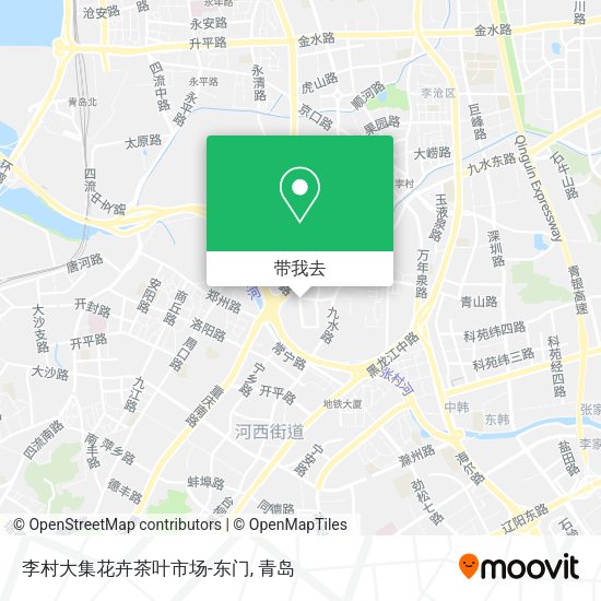 李村大集花卉茶叶市场-东门地图