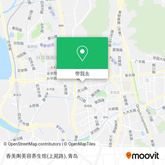 香美阁美容养生馆(上苑路)地图
