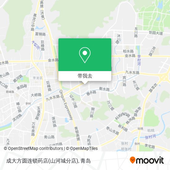成大方圆连锁药店(山河城分店)地图