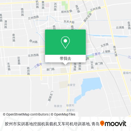 胶州市实训基地挖掘机装载机叉车司机培训基地地图