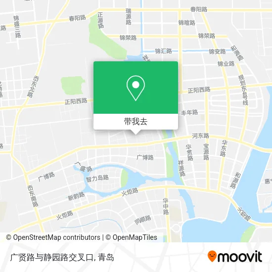 广贤路与静园路交叉口地图