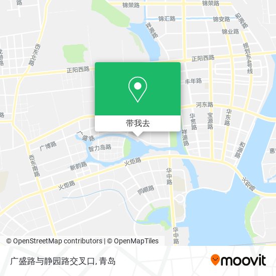 广盛路与静园路交叉口地图