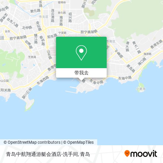 青岛中航翔通游艇会酒店-洗手间地图