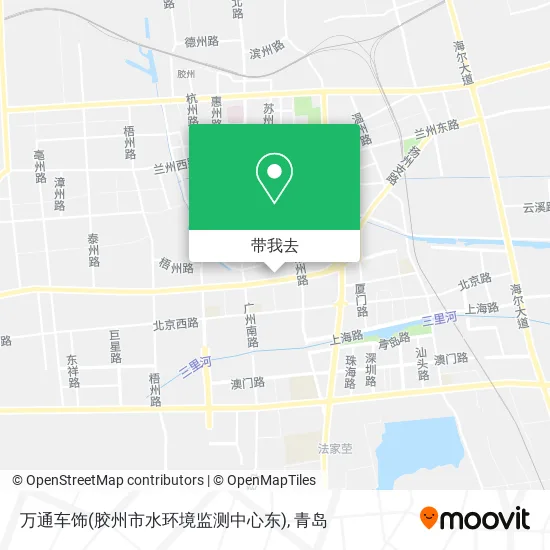 万通车饰(胶州市水环境监测中心东)地图
