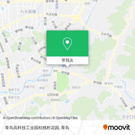 青岛高科技工业园枯桃村花园地图