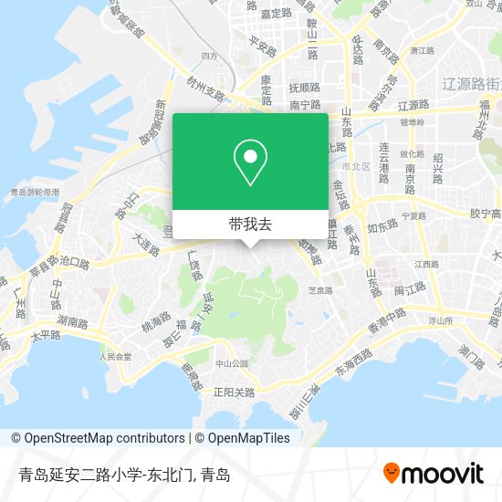 青岛延安二路小学-东北门地图