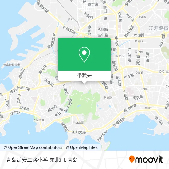 青岛延安二路小学-东北门地图