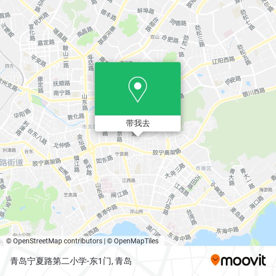 青岛宁夏路第二小学-东1门地图