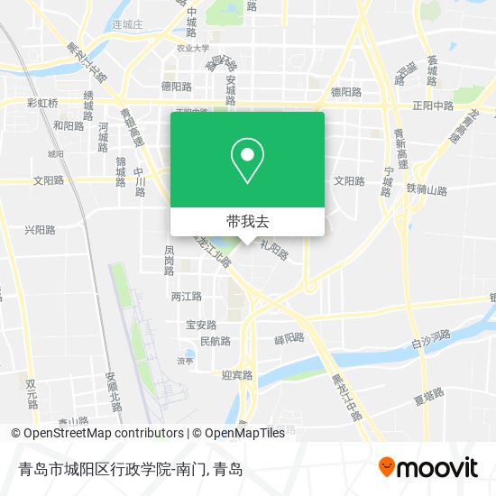 青岛市城阳区行政学院-南门地图