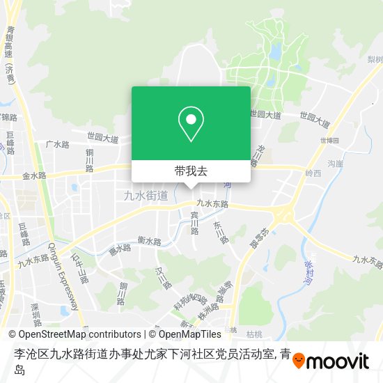 李沧区九水路街道办事处尤家下河社区党员活动室地图