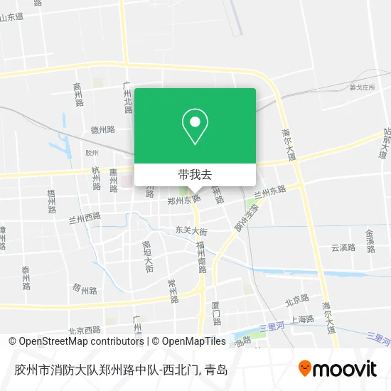 胶州市消防大队郑州路中队-西北门地图