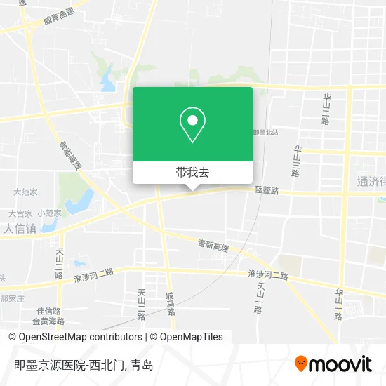 即墨京源医院-西北门地图