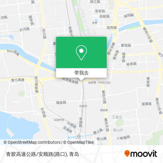 青胶高速公路/安顺路(路口)地图