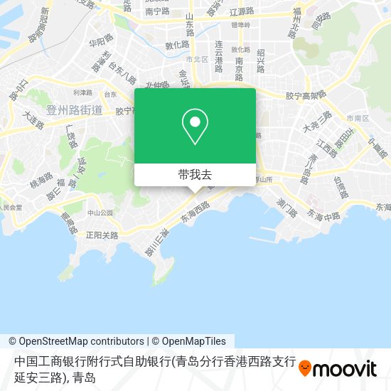 中国工商银行附行式自助银行(青岛分行香港西路支行延安三路)地图
