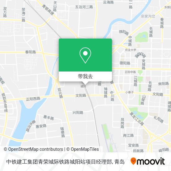 中铁建工集团青荣城际铁路城阳站项目经理部地图