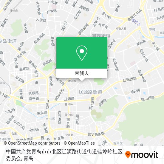 中国共产党青岛市市北区辽源路街道街道错埠岭社区委员会地图